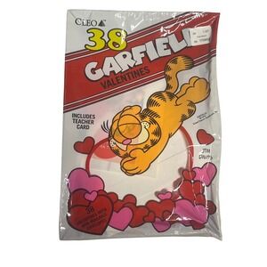 Vintage Cleo Garfield Valentines 38 Count Sealed Pack Jim Davis 1978 1987 NWT